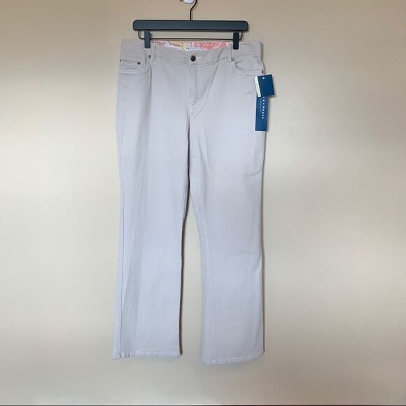 NWT Cream Straight Leg 5-Pocket Jeans Pants Women’s Sz 14 - Picture 1 of 13